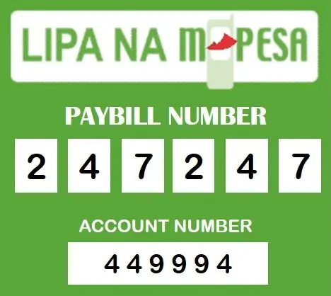 Lipa Na M-PESA Paybill 247247 - Account 449994